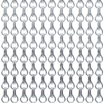 Kettinggordijn grof zilver mat