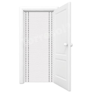 Vliegengordijn wit 8x grijs gevlamd