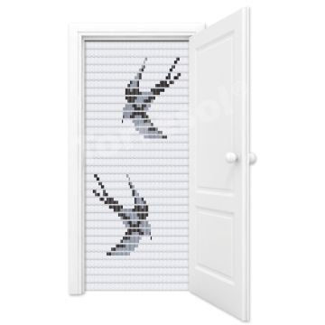 Vliegengordijn kant-en-klaar 51/23. Zwaluwen transparant